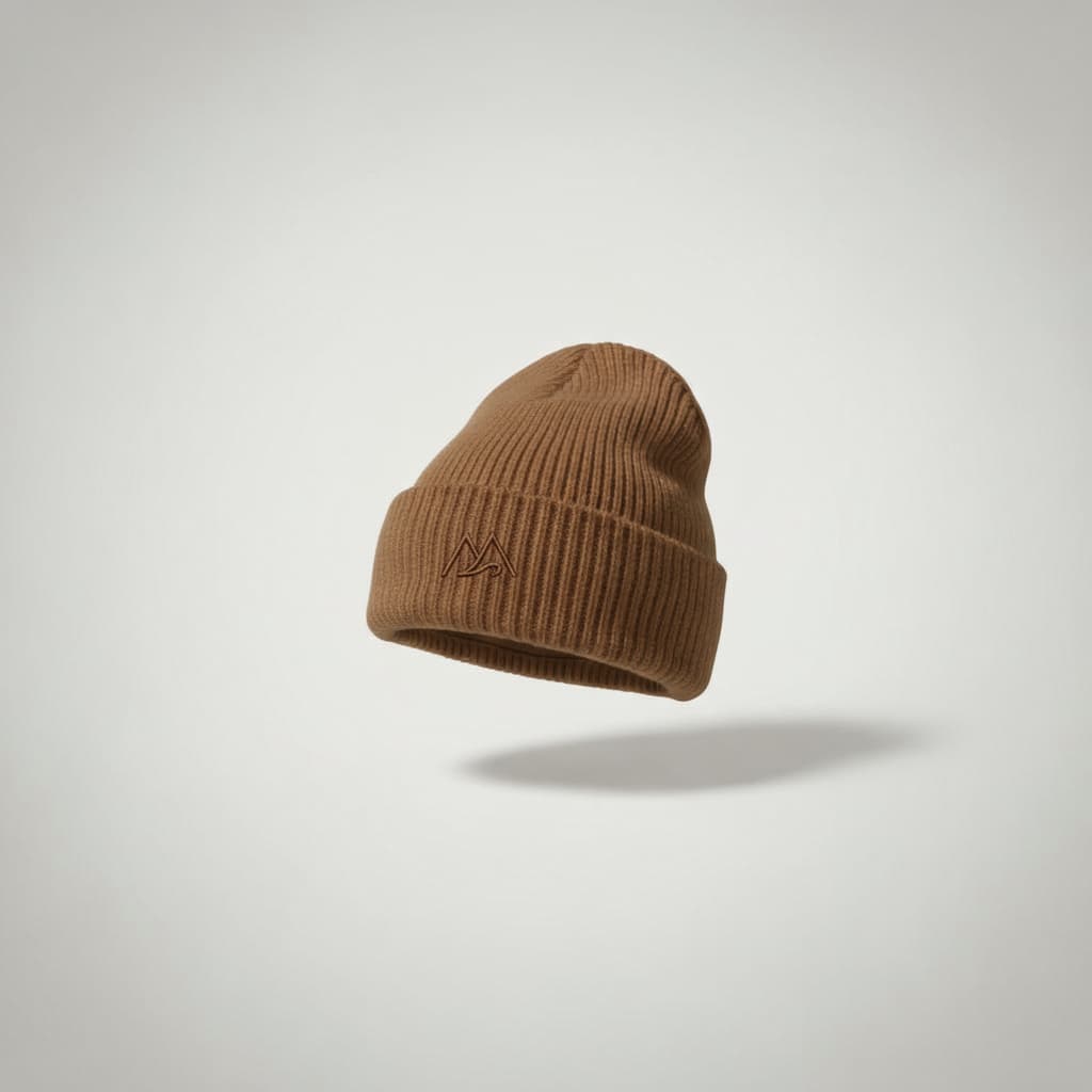 Silk-Lined Merino Beanie Brown